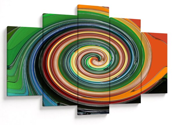 Absztrakt kép - színes spirál (150x105 cm)