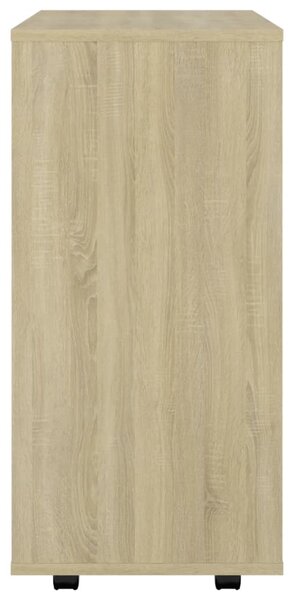 Sonoma tölgy szerelt fa kerekes szekrény 60 x 35 x 75 cm