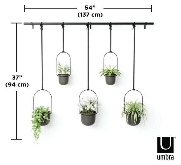Umbra Triflora 5 Large Függő Virágtartó Fekete