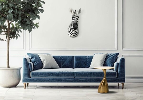 KARE Design Zebra Műgyanta Fali Dekoráció Fekete-Fehér