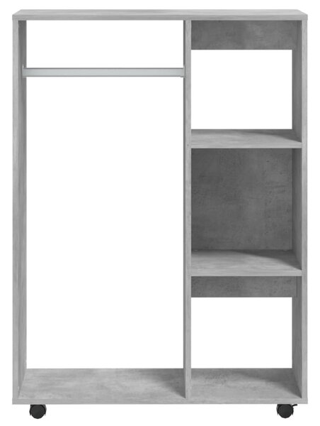Betonszürke szerelt fa ruhásszekrény 80 x 40 x 110 cm