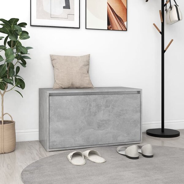 Betonszürke szerelt fa előszobapad 80 x 40 x 45 cm