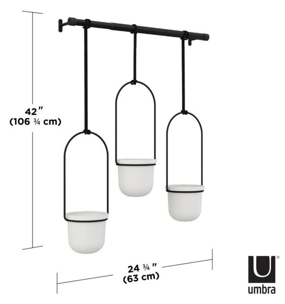 Umbra Triflora Függő Virágtartó Szett Melamin Fehér