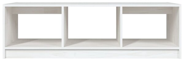 Fehér tömör fenyőfa dohányzóasztal 110 x 50 x 34 cm