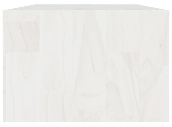 Fehér tömör fenyőfa dohányzóasztal 110 x 50 x 34 cm