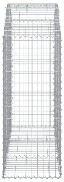 Íves horganyzott vas gabion kosár 150x50x120/140 cm