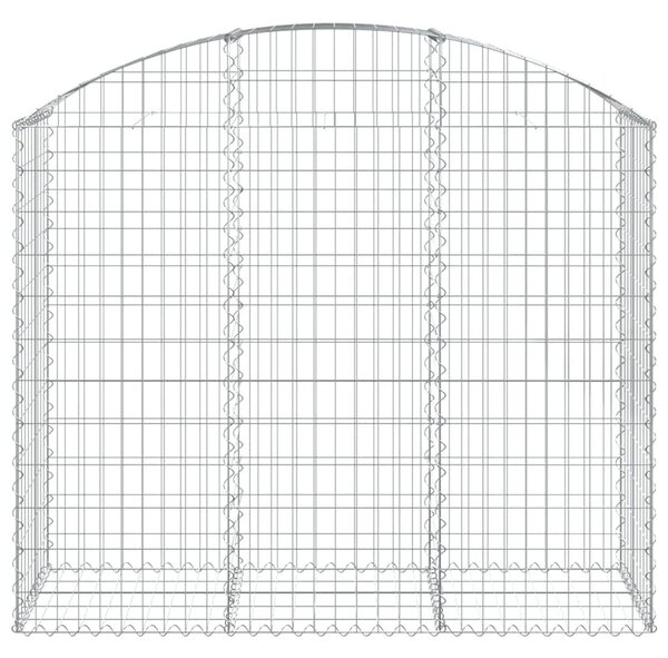 Íves horganyzott vas gabion kosár 150x50x120/140 cm
