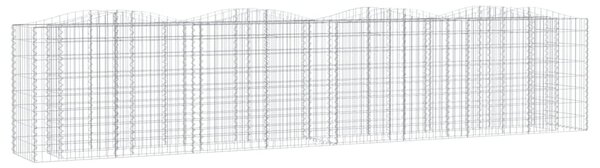 Íves horganyzott vas gabion magaságyás 400x50x100 cm