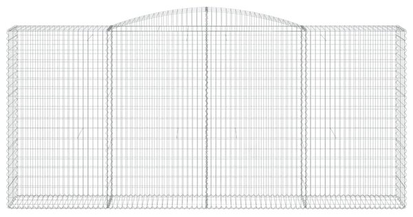 Íves horganyzott vas gabion kosár 400x50x180/200 cm