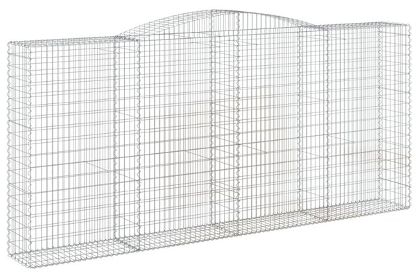 Íves horganyzott vas gabion kosár 400x50x180/200 cm