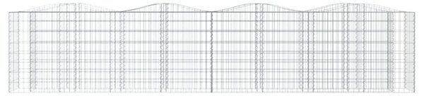 Íves horganyzott vas gabion magaságyás 400x50x100 cm