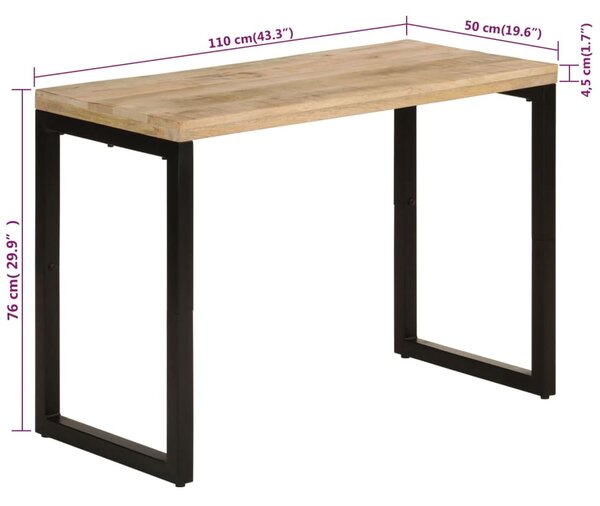 Tömör mangófa étkezőasztal 110 x 50 x 76 cm