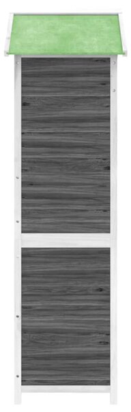 Szürke tömör fenyőfa kerti szerszámtároló 120 x 53,5 x 170 cm