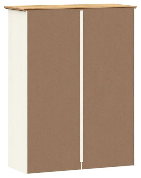 VIGO fehér tömör fenyőfa komód felső 78x30x100 cm