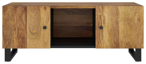 Tömör mangófa és szerelt fa dohányzóasztal 100 x 54 x 40 cm