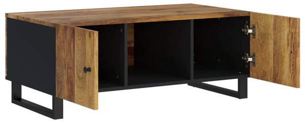 Tömör mangófa és szerelt fa dohányzóasztal 100 x 54 x 40 cm