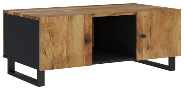 Tömör mangófa és szerelt fa dohányzóasztal 100 x 54 x 40 cm