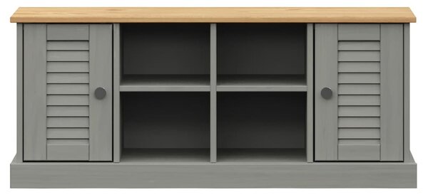 VIGO szürke tömör fenyőfa cipőtároló pad 106 x 35 x 45 cm