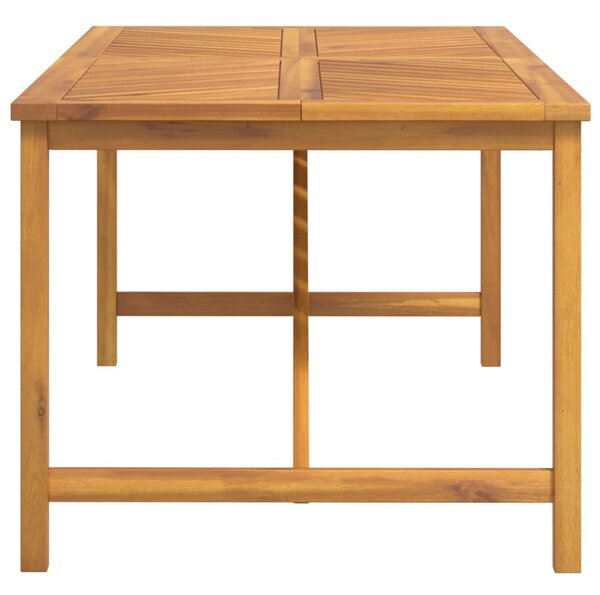 VidaXL tömör akácfa kerti étkezőasztal 200 x 90 x 74 cm