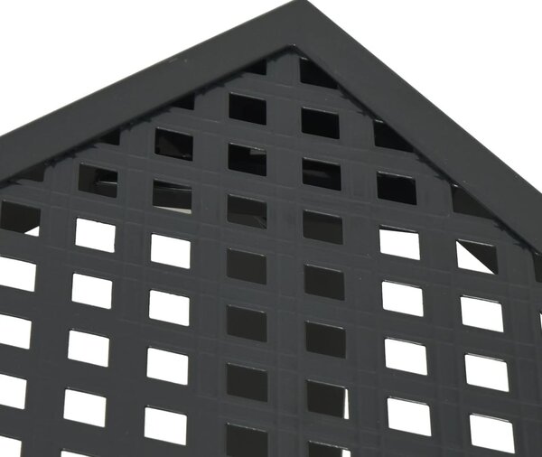 Antracitszürke acél kerti asztal 165 x 80 x 72 cm