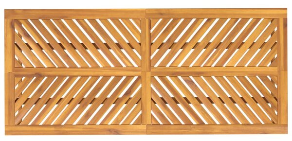VidaXL tömör akácfa kerti étkezőasztal 200 x 90 x 74 cm