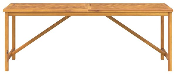 VidaXL tömör akácfa kerti étkezőasztal 200 x 90 x 74 cm