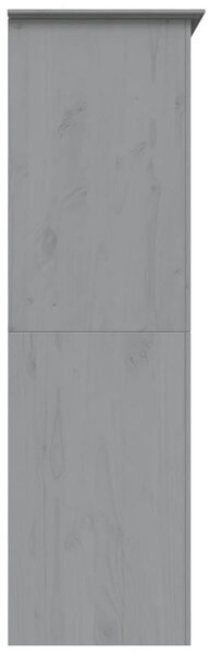 BODO szürke tömör fenyőfa ruhásszekrény 146x53,5x173 cm