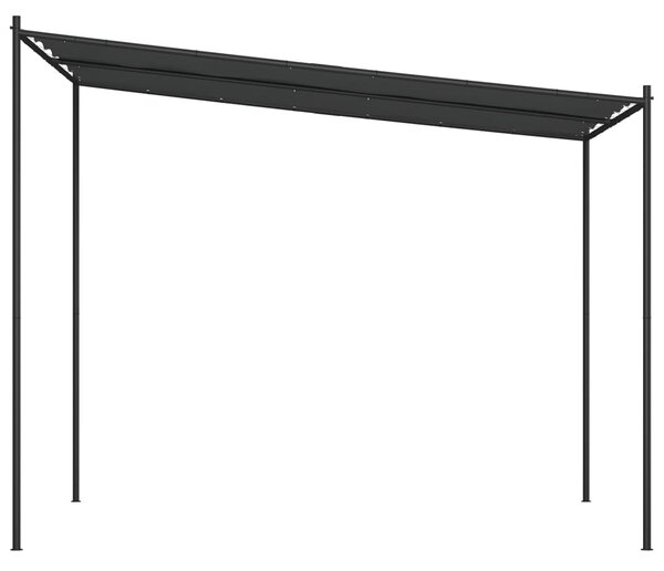 Antracitszürke szövet és acél pavilon 3x3 m 180 g/m²