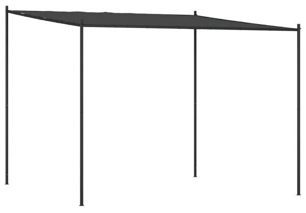 Antracitszürke szövet és acél pavilon 3x3 m 180 g/m²