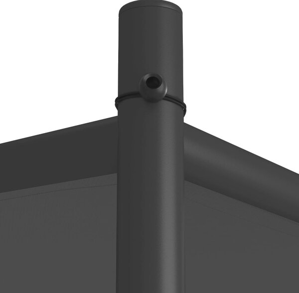 Antracitszürke szövet és acél pavilon 3x3 m 180 g/m²