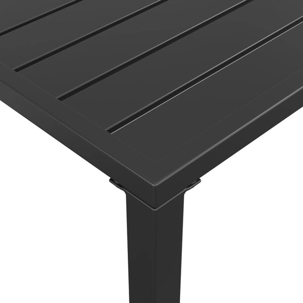 Antracitszürke acél kerti asztal 110 x 54 x 70 cm