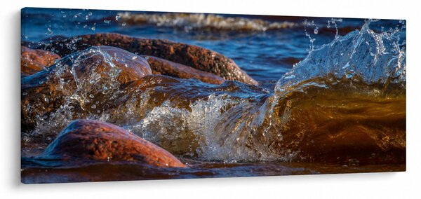 Részletes kép - víz a kövek között (120x50 cm)
