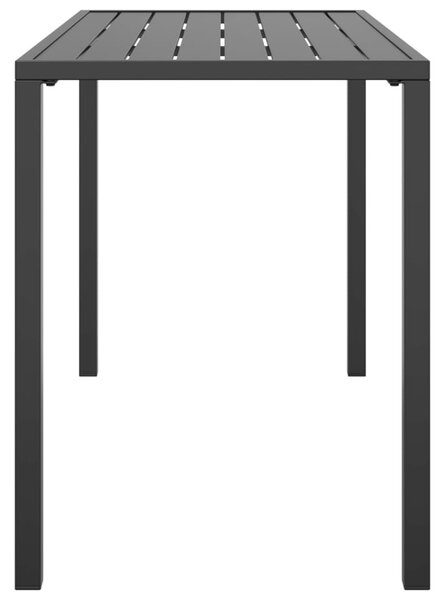 Antracitszürke acél kerti asztal 110 x 54 x 70 cm