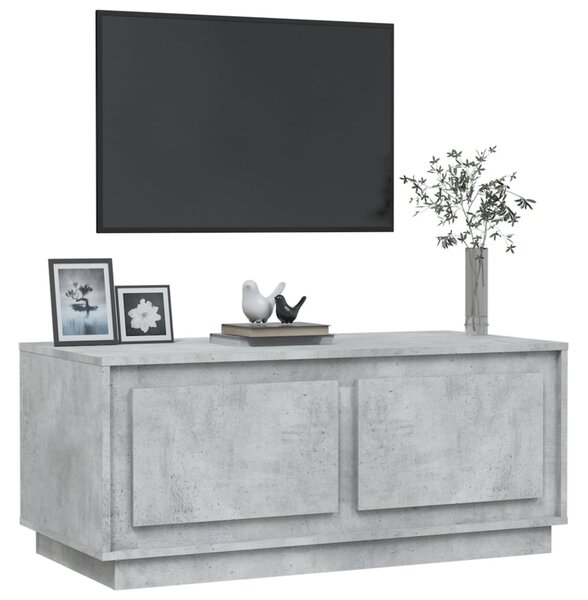Betonszürke szerelt fa dohányzóasztal 102x50x44 cm