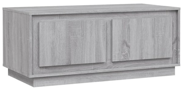 Szürke sonoma színű szerelt fa dohányzóasztal 102x50x44 cm