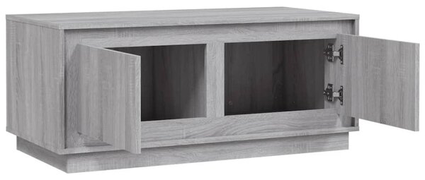Szürke sonoma színű szerelt fa dohányzóasztal 102x50x44 cm