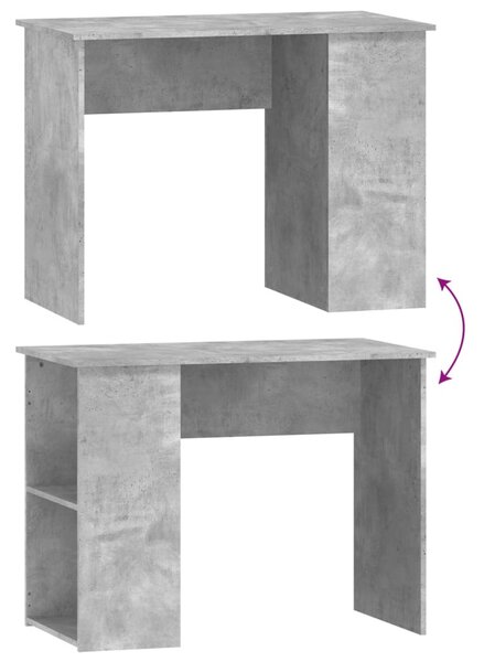 Betonszürke szerelt fa íróasztal 100 x 55 x 75 cm