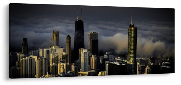 A város képe a felhőkben (120x50 cm)