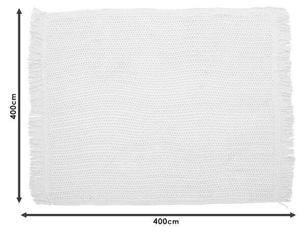 Napellenző, Roof, makramé, fekete, 4x4m
