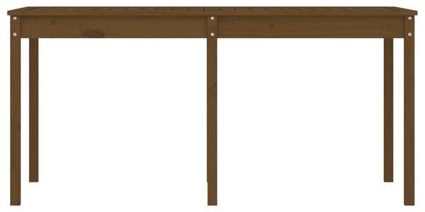 Mézbarna tömör fenyőfa kerti asztal 159,5 x 82,5 x 76 cm