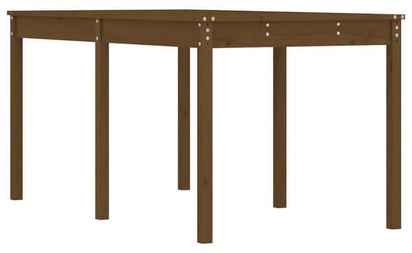 Mézbarna tömör fenyőfa kerti asztal 159,5 x 82,5 x 76 cm
