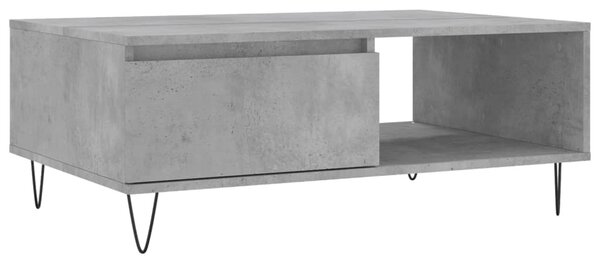 Betonszürke szerelt fa dohányzóasztal 90 x 60 x 35 cm