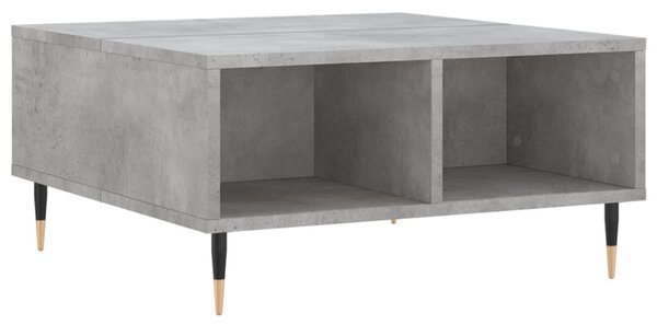 Betonszürke szerelt fa dohányzóasztal 60 x 60 x 30 cm
