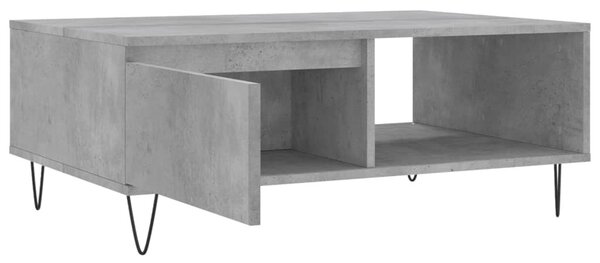 Betonszürke szerelt fa dohányzóasztal 90 x 60 x 35 cm