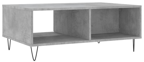 Betonszürke szerelt fa dohányzóasztal 90 x 60 x 35 cm