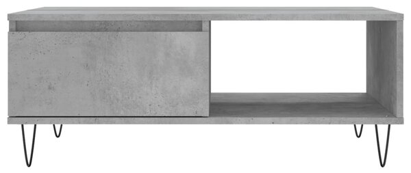 Betonszürke szerelt fa dohányzóasztal 90 x 60 x 35 cm