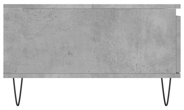 Betonszürke szerelt fa dohányzóasztal 90 x 60 x 35 cm