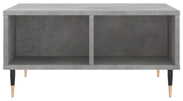 Betonszürke szerelt fa dohányzóasztal 60 x 60 x 30 cm