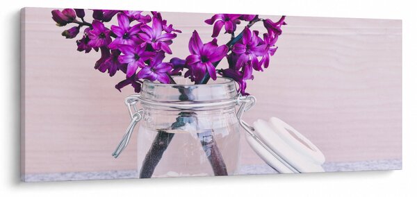Lila virágok képe (120x50 cm)