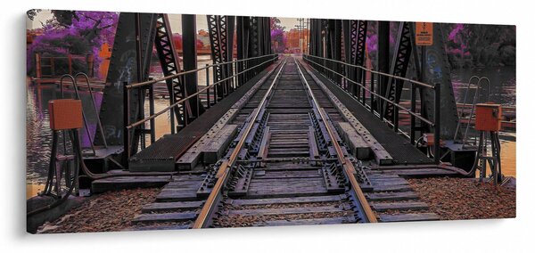 Egy vasúti híd képe (120x50 cm)